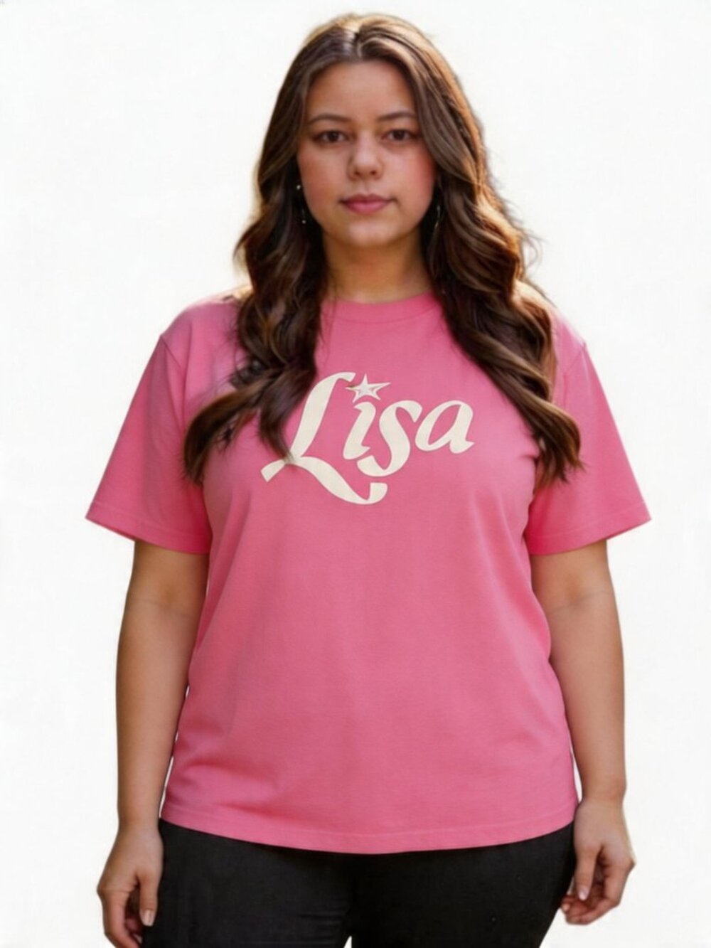 Lisa Unisex Adult Official Logo T-Shirt, Pink, Size XL
